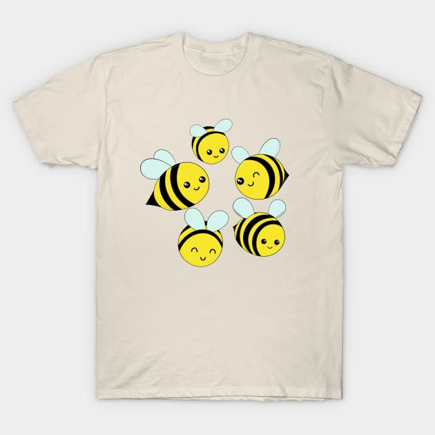 Chibi Bees T-Shirt by ShutterStudios